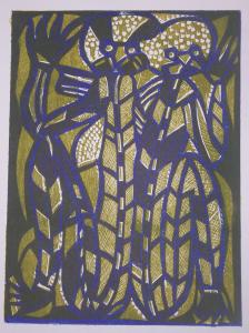 Sin título. Laura Querol. Técnica: linóleo.  2007.